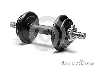 Dumbbells isolated on white background with clipping path Stock Photo