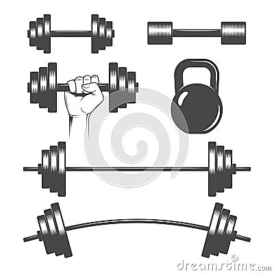 Dumbbells set Vector Illustration