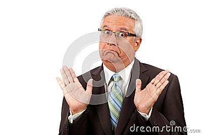 Dumbfounded business man Stock Photo