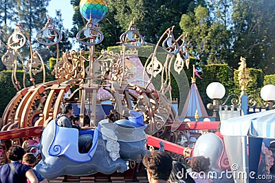 Dumbo Flying Elephant, Disneyland Fantasyland, Anaheim, California Editorial Stock Photo