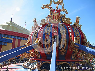 Dumbo The Flying Elephant ride at Walt Disneyâ€™s Magic Kingdom Park, near Orlando, in Florida Editorial Stock Photo