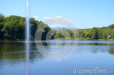 Dumbrava Lake from Sibiu, Romania Stock Photo