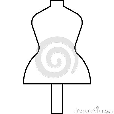 Dummy, Clothing line icon. Dress, vector illustrations Cartoon Illustration