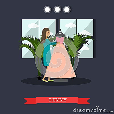 Dummy concept vector illustration in flat style Vector Illustration