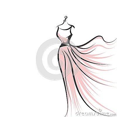 Dummy dress hand drawing illustration vector Vector Illustration