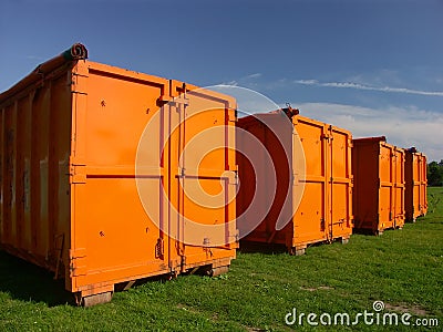 Dump containers Stock Photo