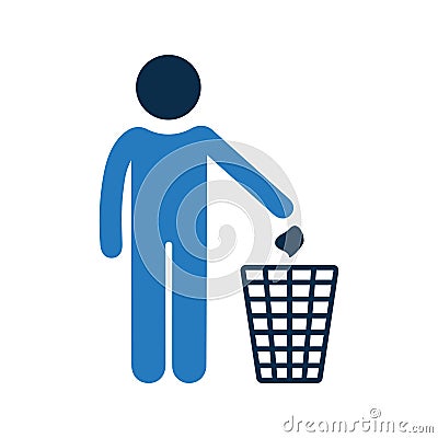 Dump, dustbin, garbage icon Stock Photo