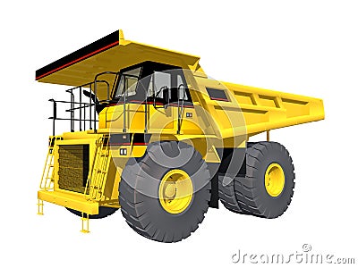 Dump Truck Cartoon Illustration