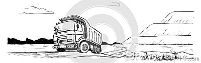 Dump Truck Vector Illustration