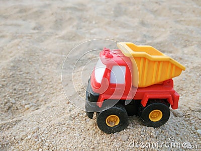 Dump truck toy Stock Photo