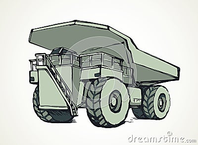 Dump truck. Vector drawing Vector Illustration