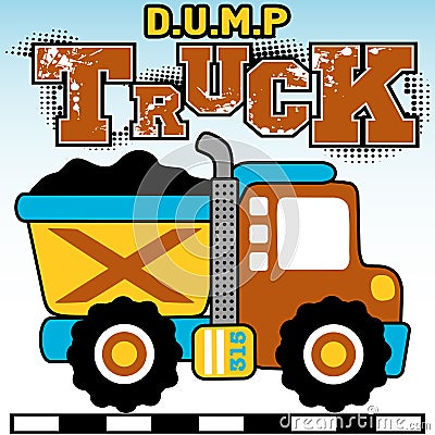 Dump trucks Vector Illustration