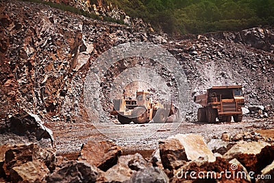 dump trucks Stock Photo