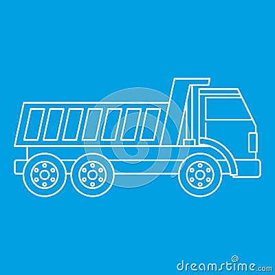 Dumper truck icon outline Vector Illustration