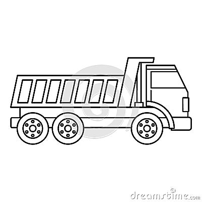 Dumper truck icon outline Vector Illustration