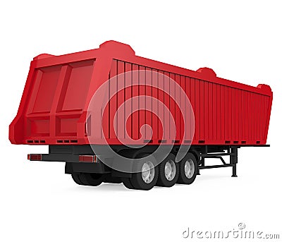 Dumping Semi-Trailer Isolated Stock Photo