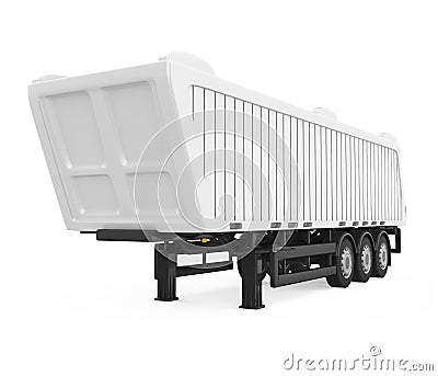 Dumping Semi-Trailer Isolated Stock Photo