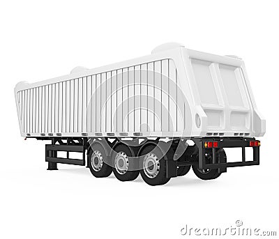 Dumping Semi-Trailer Isolated Stock Photo