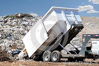 Dumping trash Stock Photo