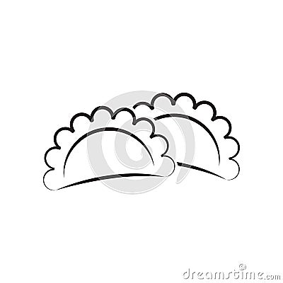 Dumpling flat icon. Free food icons Stock Photo
