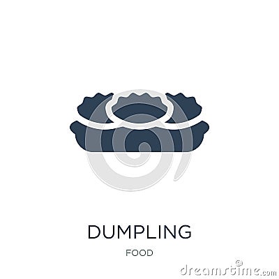 dumpling icon in trendy design style. dumpling icon isolated on white background. dumpling vector icon simple and modern flat Vector Illustration