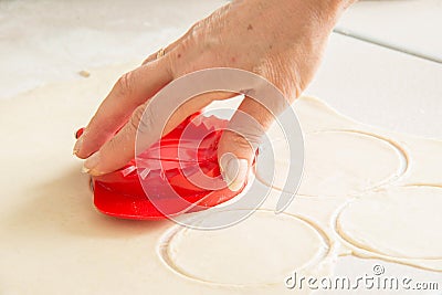 Dumplings production Stock Photo