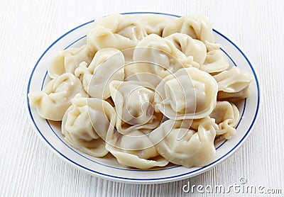 Dumplings russian pelmeni Stock Photo