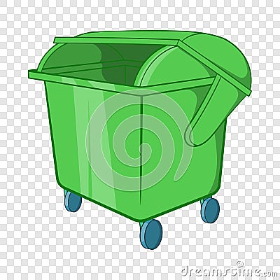 Dumpster icon, cartoon style Vector Illustration