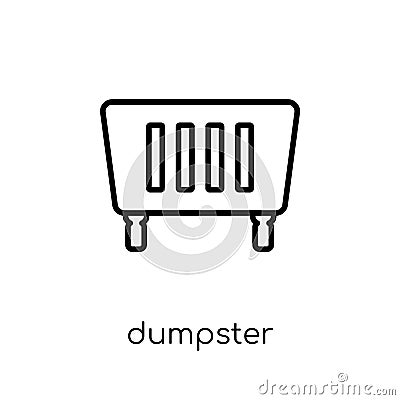 Dumpster icon. Trendy modern flat linear vector Dumpster icon on Vector Illustration