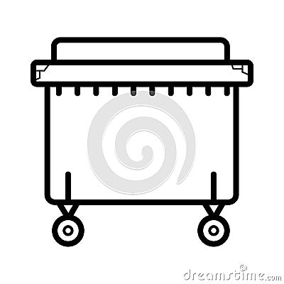 Dumpster icon Cartoon Illustration