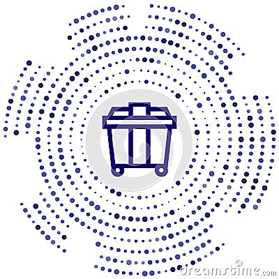 dumpster vector icon. dumpster editable stroke. dumpster linear symbol for use on web and mobile apps, logo, print media. Thin Vector Illustration