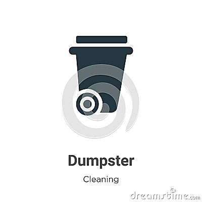 Dumpster vector icon on white background. Flat vector dumpster icon symbol sign from modern cleaning collection for mobile concept Vector Illustration