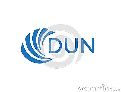 DUN letter logo design on white background. DUN creative circle letter logo Vector Illustration