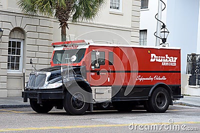 Dunbar Armored truck Editorial Stock Photo