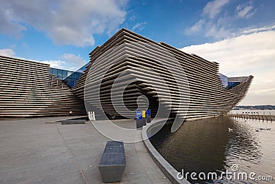 Dundee, Scotland - July 31, 2019: V&A Dundee designed by Kengo Kuma and opened on 18 Sept, 2018 is a first design museum Editorial Stock Photo