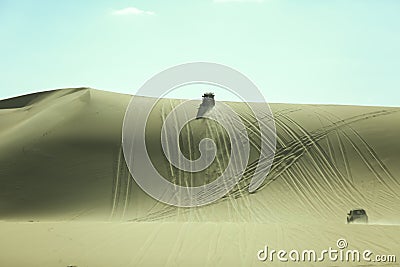4 by 4 Dune bashing Siwa Desert. Egypt, drive. Stock Photo
