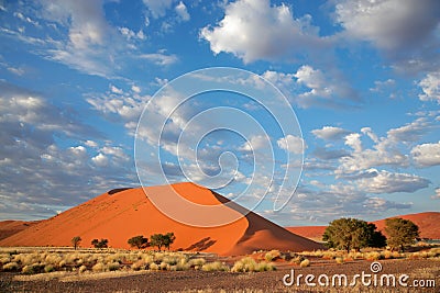 Dune and sky, Sossusvlei, Namibia Stock Photo