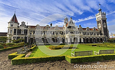 Dunedin Railway Station Victorian Style Building Otago Region New Zealand South Island Editorial Stock Photo