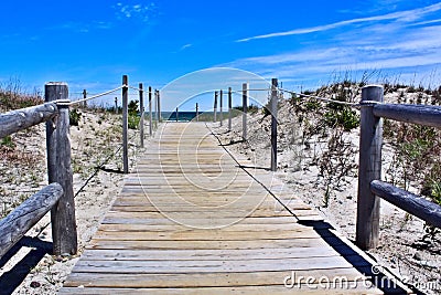 Dunes Bridge Stock Photo