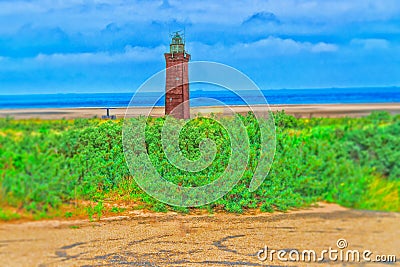 Dunes Panorama on the North Sea coast in Holland Stock Photo