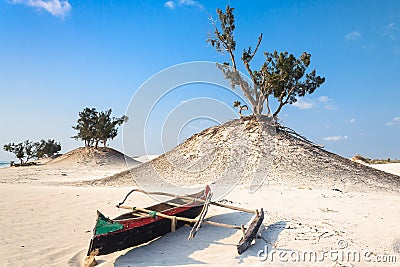 Dunes and wild beach Stock Photo