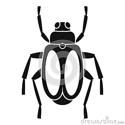 Dung beetle icon, simple style Vector Illustration