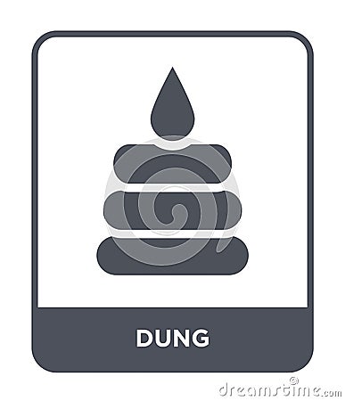 dung icon in trendy design style. dung icon isolated on white background. dung vector icon simple and modern flat symbol for web Vector Illustration