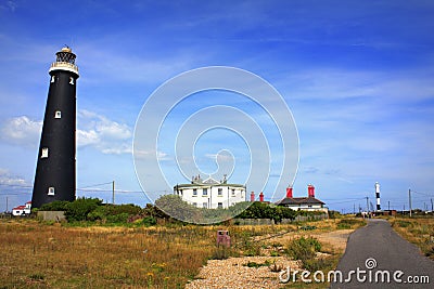 Dungeness lighthouse Kent United Kingdom Stock Photo