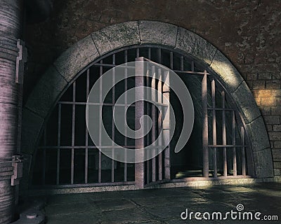 Dungeon 3D Background Stock Photo