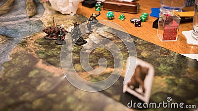 Dungeon and Dragons, game in progress Editorial Stock Photo