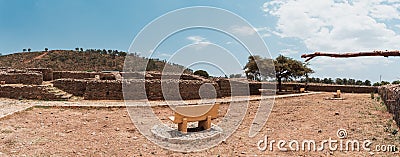 Queen of Sheba palace ruins in Aksum, Axum civilization, Ethiopia Stock Photo