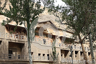 Dunhuang mogao grottoes Stock Photo