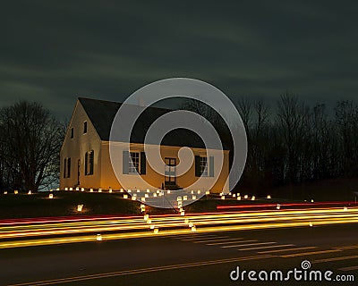 Dunker Church at Antietam Battlefield in Sharpsburg, MD Stock Photo