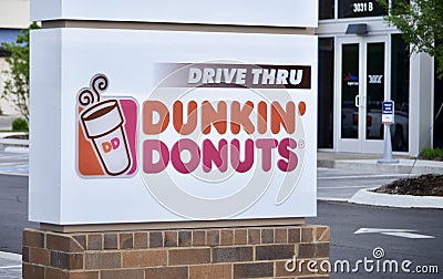 Dunkin Donuts Shop Drive Thru Editorial Stock Photo